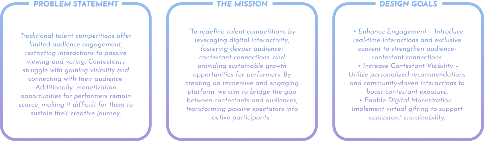 Close To Me problem, mission, and design goals