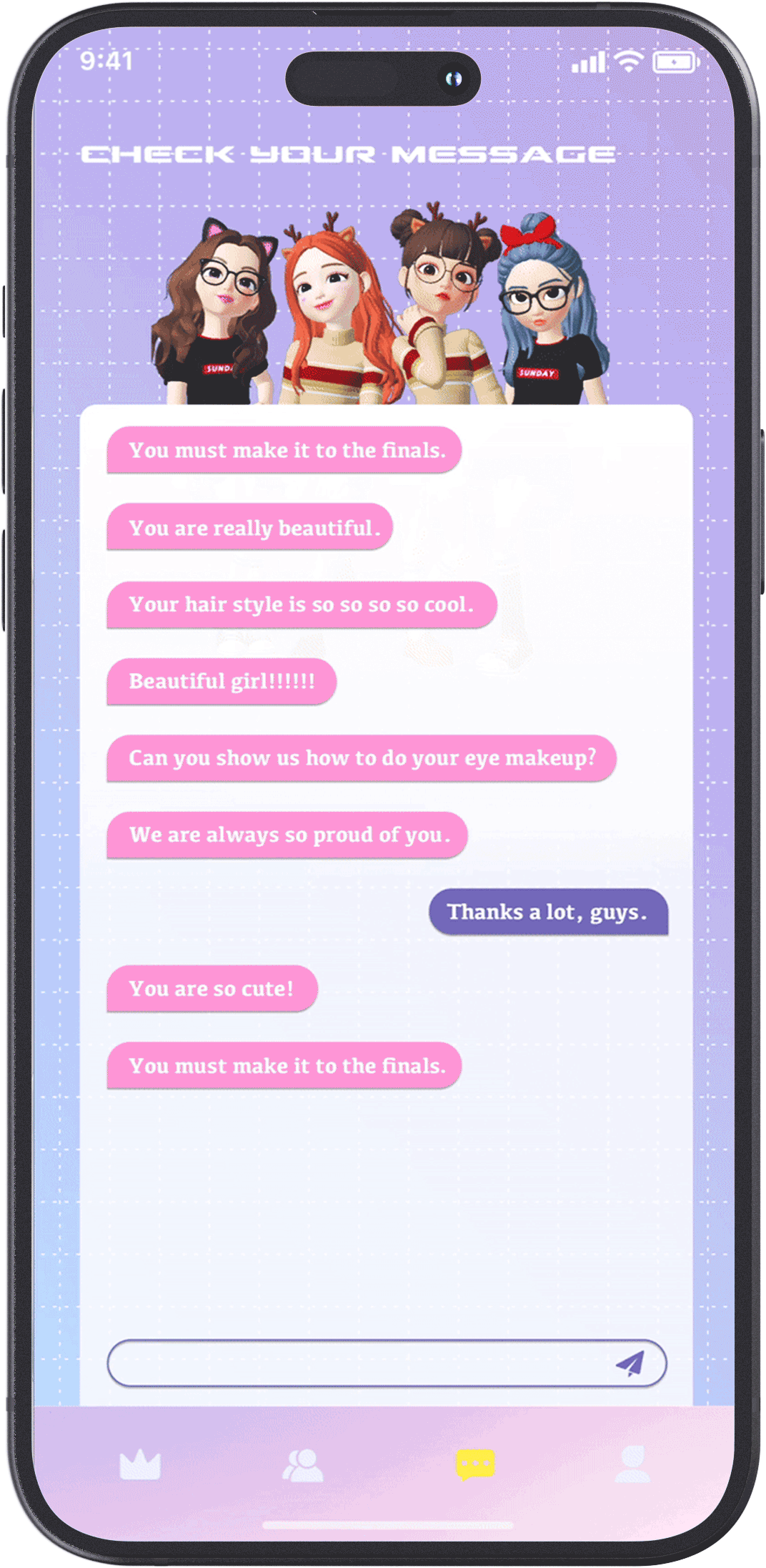 Check your message